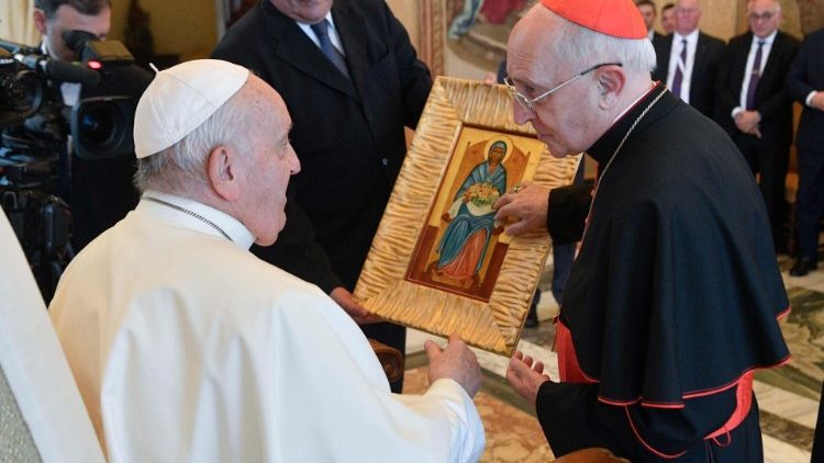 Papa Franjo sa članovima Viteškog reda Svetog groba jeruzalemskog 