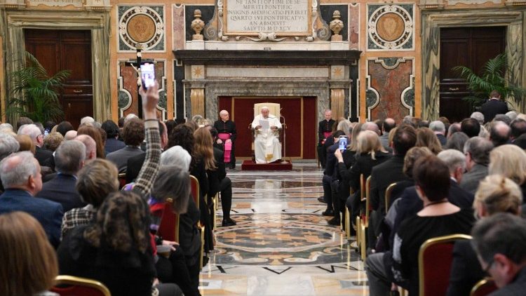 Audience des mécènes des Musées du Vatican avec le Pape François, 9.11.23.