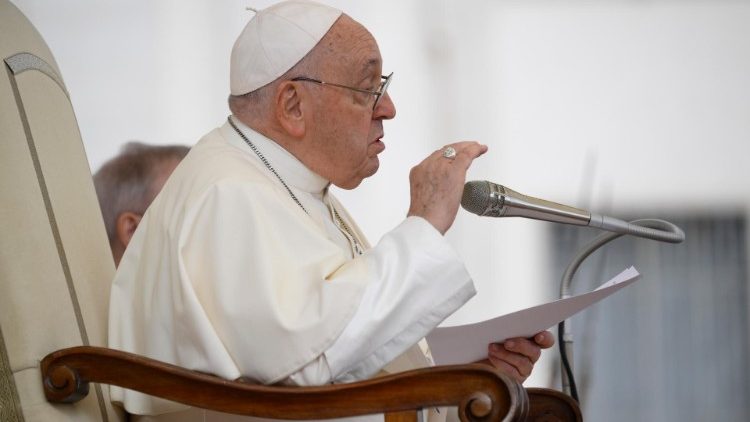 Vidden allmänna audiensen onsdagen den 15 november uppmanade påven Franciskus till dagliga böner för fred i världen 