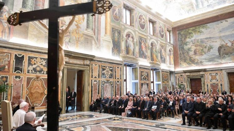 Audijencija je održana u Dvorani Klementina u Vatikanu