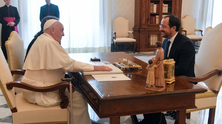 Pope Francis and President Christodoulides