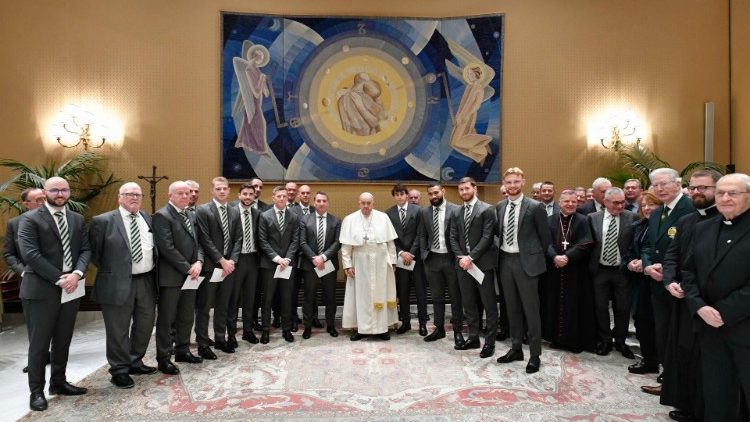 Pope Francis with the Celtic Football Club