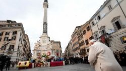 2023.12.08 Immacolata Concezione della beata Vergine Maria â   Atto di venerazione allâ  Immacolata - Piazza di Spagna