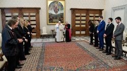 O Papa Francisco recebe em audiência os funcionários do Escritório do Auditor Geral