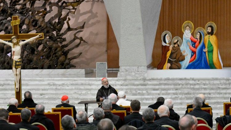 Deuxième prédication de l'Avent du père Raniero Cantalamessa, le 22 décembre 2023 en salle Paul VI. 