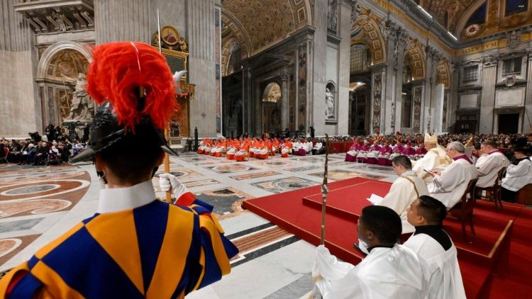 Первая вечерня праздника Пресвятой Богородицы (Ватикан, 31 декабря 2023 г.)