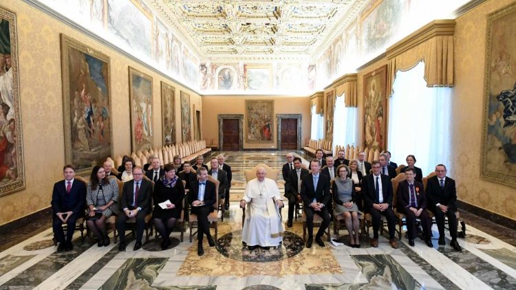 Gruppenbild mit dem Papst