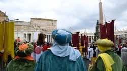「主の公現」の祭日、お告げの祈りが行われたバチカンの広場で　2024年1月6日
