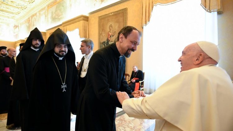 教皇フランシスコ、「正教会との文化協力のためのカトリック委員会」の関係者と　2024年1月12日　バチカン宮殿