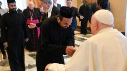 Le Pape avec les étudiants du Comité catholique pour la collaboration culturelle avec les Églises orthodoxes et les Églises orthodoxes orientales