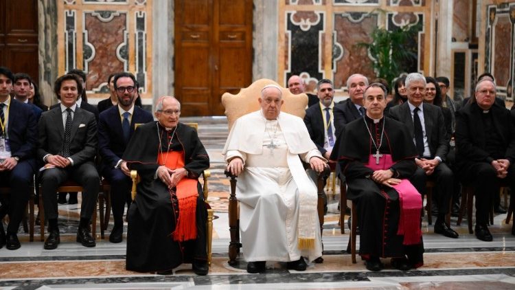 Papež se členy Toniolova sdružení mladých odborníků