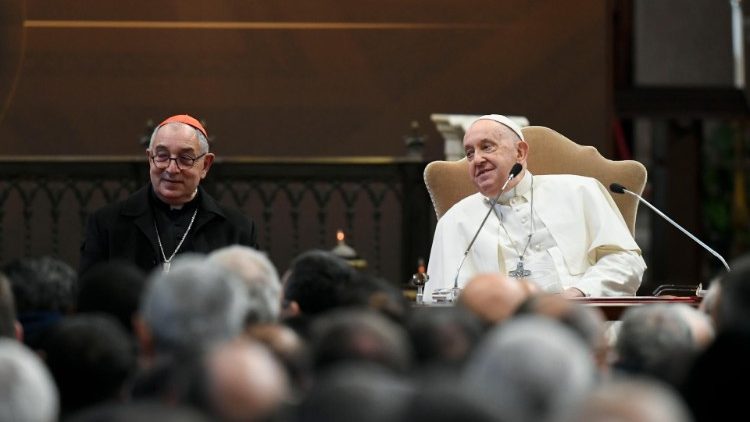 Папа Франциск на встрече с духовенством Римской епархии (13 января 2024 г.)