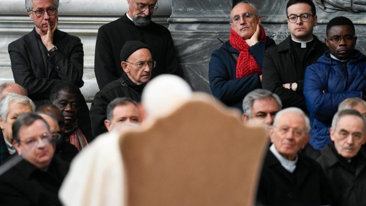 Папа Франциск на встрече с духовенством Римской епархии (13 января 2024 г.)