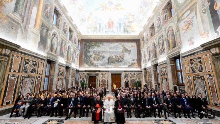 Encontro do Papa no Vaticano com os membros da Associação Esportiva Athletica Vaticana.