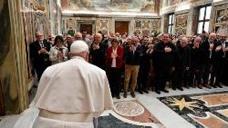 Papa Francesco all'udienza con la delegazione della Diocesi di Belluno-Feltre, nel 60mo anniversario del disastro del Vajont