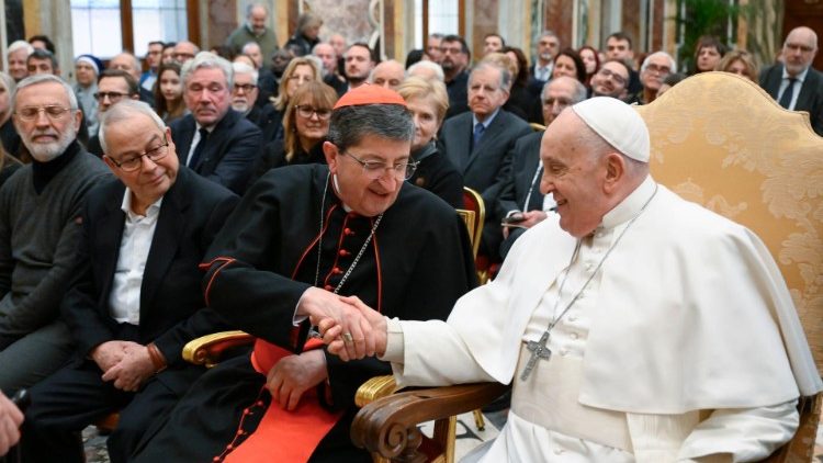 Ferenc pápa a Don Milani emléktanács tagjaival