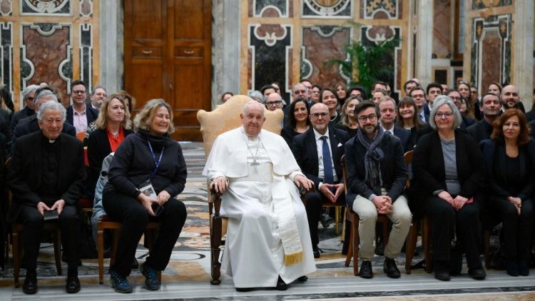 Gruppenfoto mit dem Papst