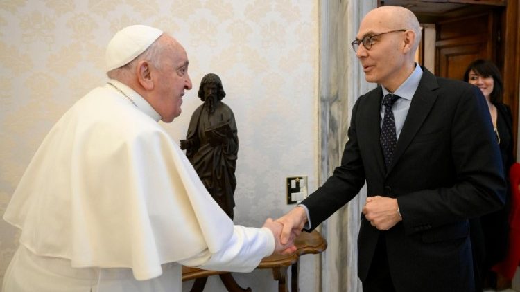Volker Türk, Haut-Comissaire de l'ONU pour les droits humains a rencontré le Saint-Père. 