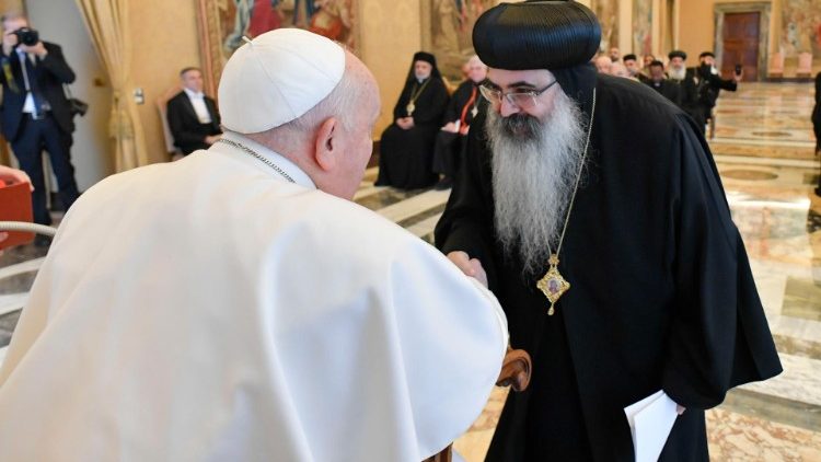 Påvens möte med den katolsk ortodoxa kommissionen 