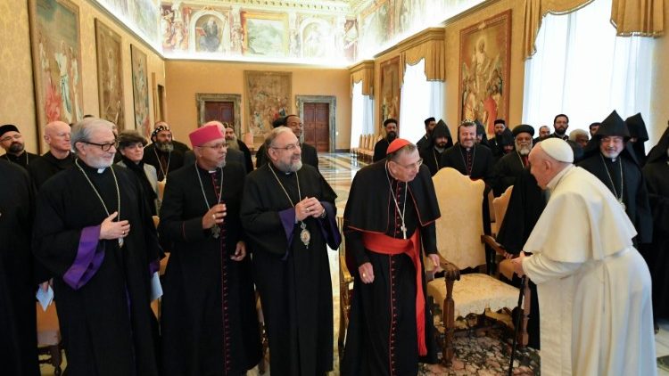 Popiežiaus susitikimas su mišrios Katalikų Bažnyčios ir Ortodoksų Bažnyčių teologinio dialogo komisijos nariais 