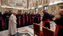 教皇フランシスコ、教皇庁教理省の定例総会参加者と 　2024年1月26日　バチカン宮殿