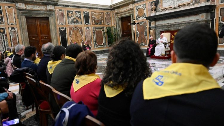 Audiencia del Santo Padre a los miembros de la asociación "Nolite timere" - 27 de enero de 2024. (Vatican Media)