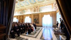 Pope meeting the Ambassadors of the Sovereign Military Order of Malta 