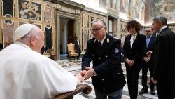 Pope Francis meeting with members of the Inspectorate of Public Security