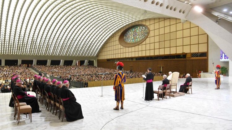 Aula Paulo VI durante a Audiência Geral desta quarta-feira, 28 de fevereiro