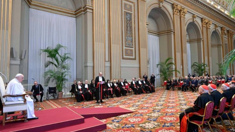 Audiência de inauguração do 95º ano judiciário do Tribunal do Estado da Cidade do Vaticano,.