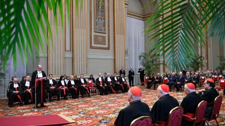 Audiência de inauguração do 95º ano judiciário do Tribunal do Estado da Cidade do Vaticano