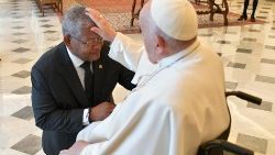 Papa abençoa Sr. Wavel Ramkalawan, presidente da República das Seychelles