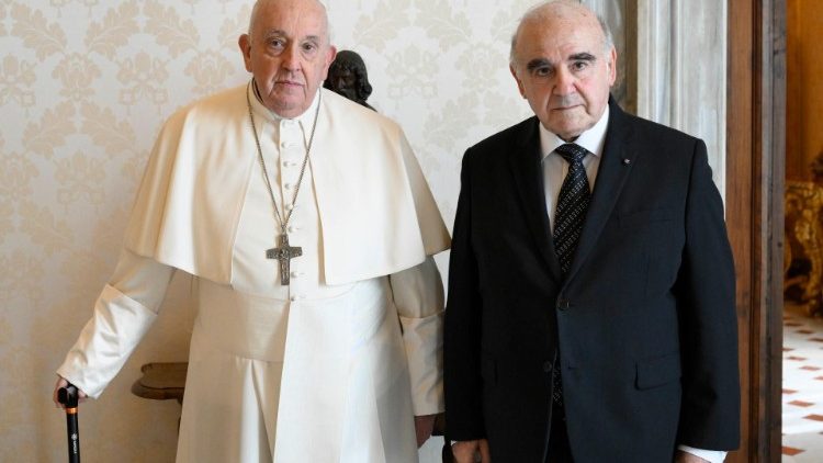 Il Papa con George Vella, presidente della Repubblica di Malta