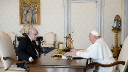 教皇フランシスコ、マルタのヴェッラ大統領と　2024年3月21日　バチカン宮殿