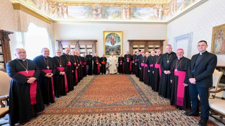 Lacijaus regiono vyskupų  „Ad limina apostolorum“ susitikimas su Romos vyskupu Pranciškumi 2024 m. kovo 22 d.