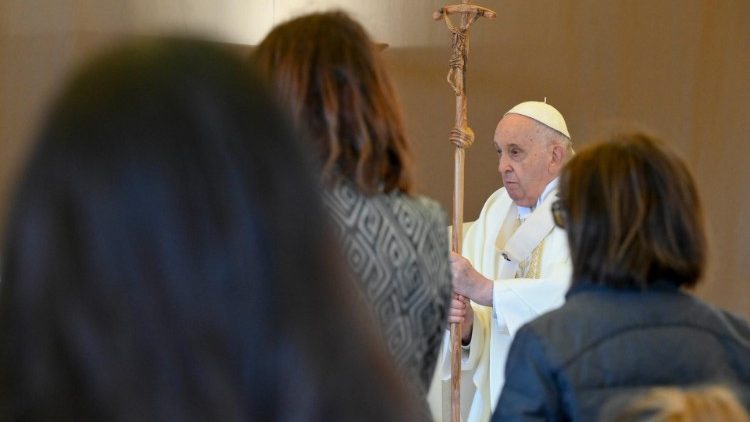 주님 만찬 성목요일 미사를 주례하는 교황