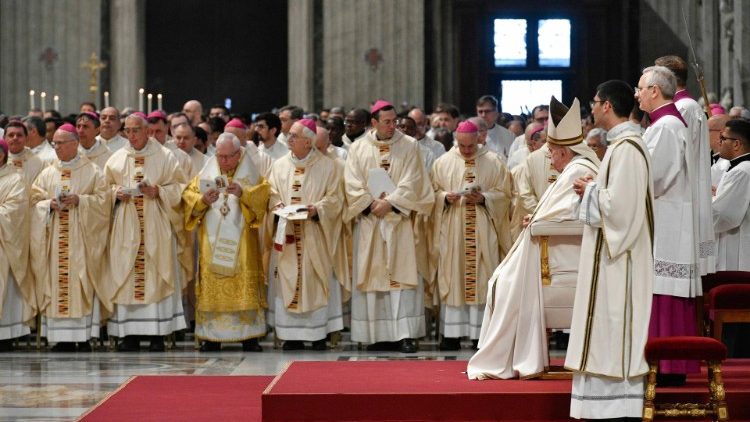 Messe chrismale dans la basilique Saint-Pierre, jeudi 28 mars 2024