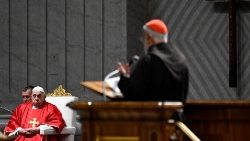 Kardinal Raniero Cantalamessa predigt bei der Karfreitagsliturgie im Petersdom