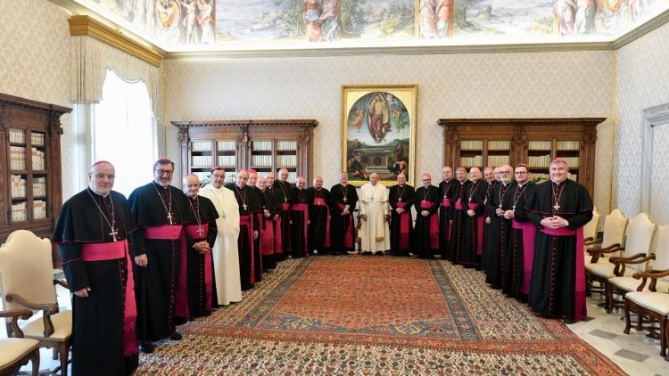 O Papa com os bispos italianos da Campânia em visita ad Limina