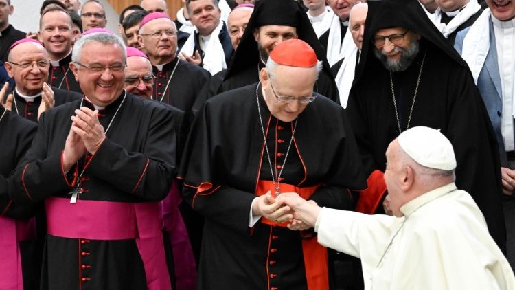 El Papa recibe a un grupo de peregrinos húngaros. 