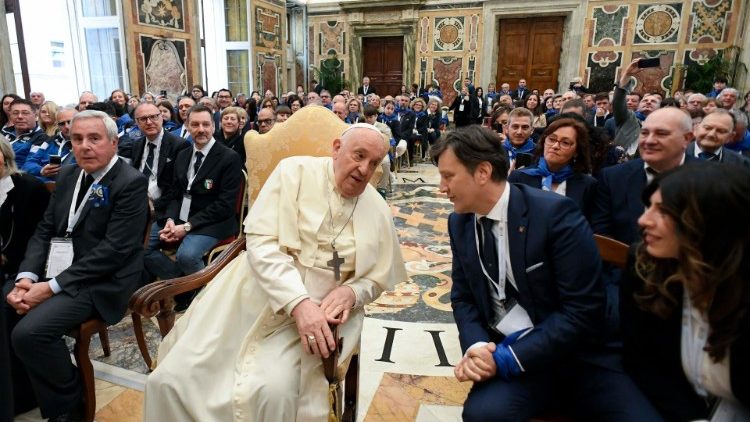 Membri della federazione italiana Dama in udienza dal Papa