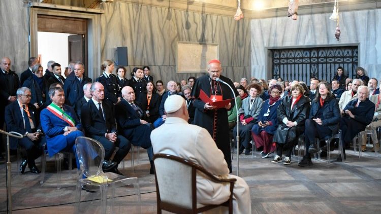 Ferenc pápa találkozója a művészekkel Velencében