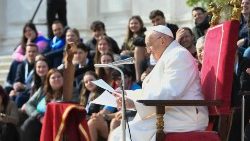 Pope Francis speaks to young people in Venice