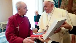 Pope Francis with the Archbishop of Canterbury, the Most Revd Justin Welby