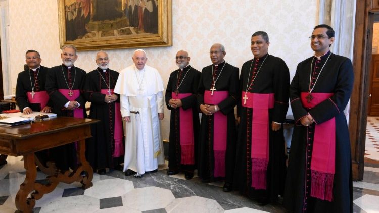 Pope Francis with bishops of the Syro-Malabar Church