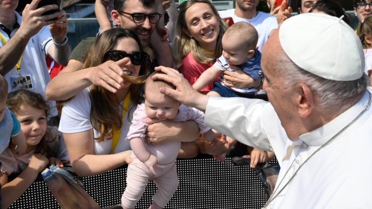 Un momento della visita del Papa a Verona 
