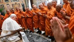 태국 불교 승려들을 만난 교황