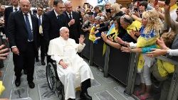 Papa Francisco no encontro com os membros das Associações Cristãs de Trabalhadores Italianos