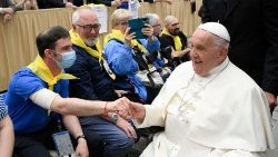 Papst Franziskus und Mitglieder des katholischen Arbeiterverbandes ACLI