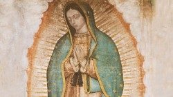 Abbild auf einem Poncho: Maria von Guadalupe
